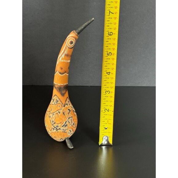 Hand-Carved Gourd Bird Figurine With Intricate Designs - Picture 14 of 14